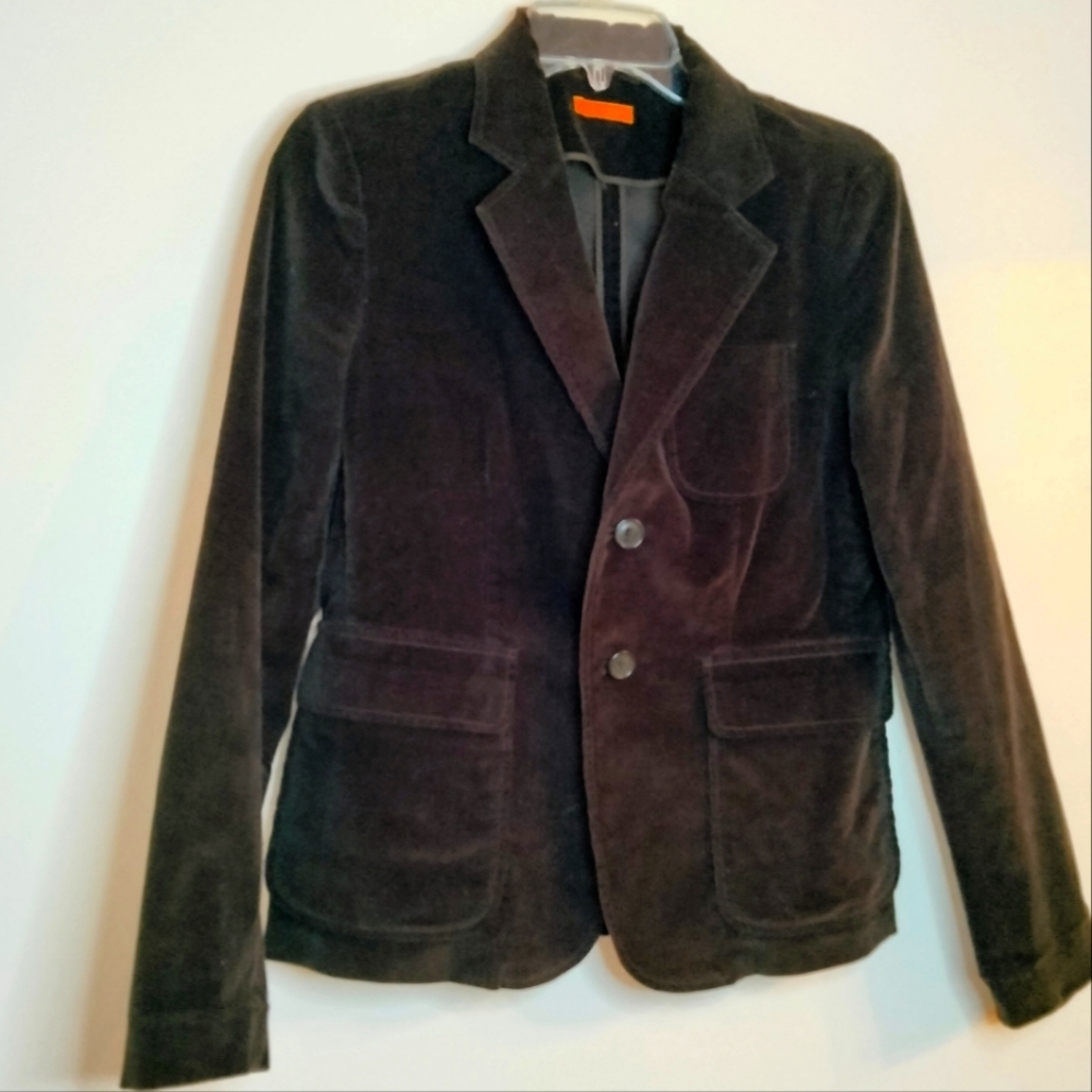 J. Crew (Brown) Men's Vintage Ribbed Corduroy 2-Button Front LS Blazer Coat